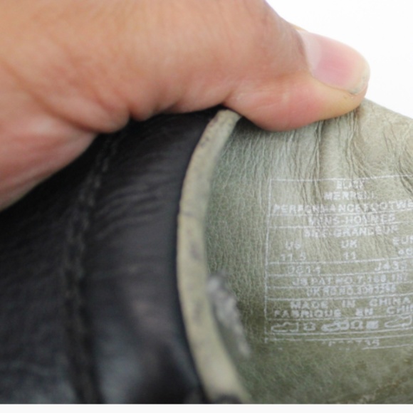 Men's MERRELL Casual Shoes Black Leather Size 11.5 - Picture 14 of 16